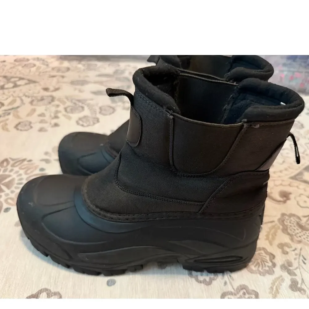 Khombu Gedarme Men's Boots Size 9M Black Waterproof Winter Snow Duck Boots